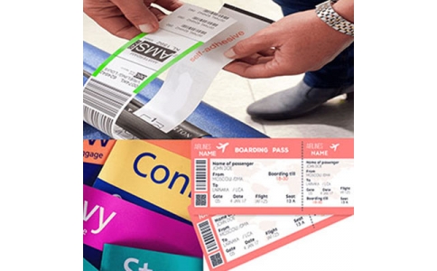 航空行李条-热敏卡材料