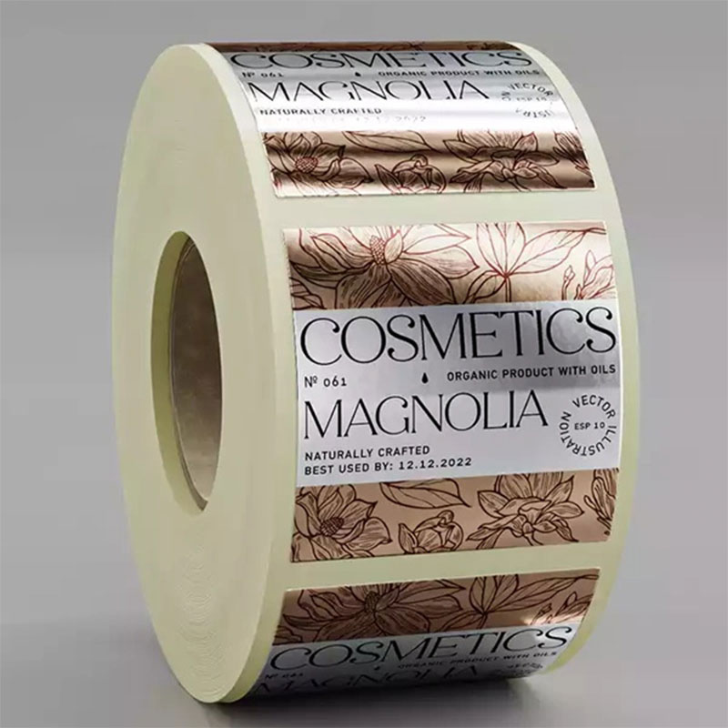 Self-Adhesive Metallized Paper Label JS021H1 – 80gsm Matte Gold Paper / Hot Melt / 60gsm White Glassine