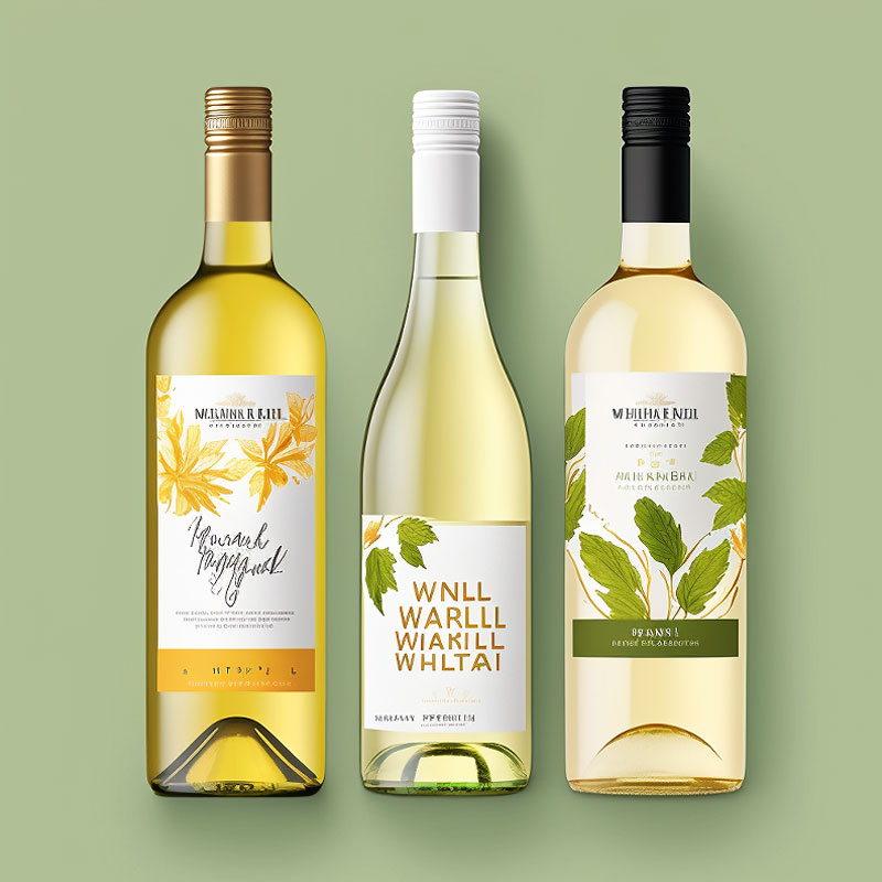 Self-Adhesive Wine Bottle Label – 100gsm Martele Pattern Paper / Hot Melt / 60gsm White Glassine