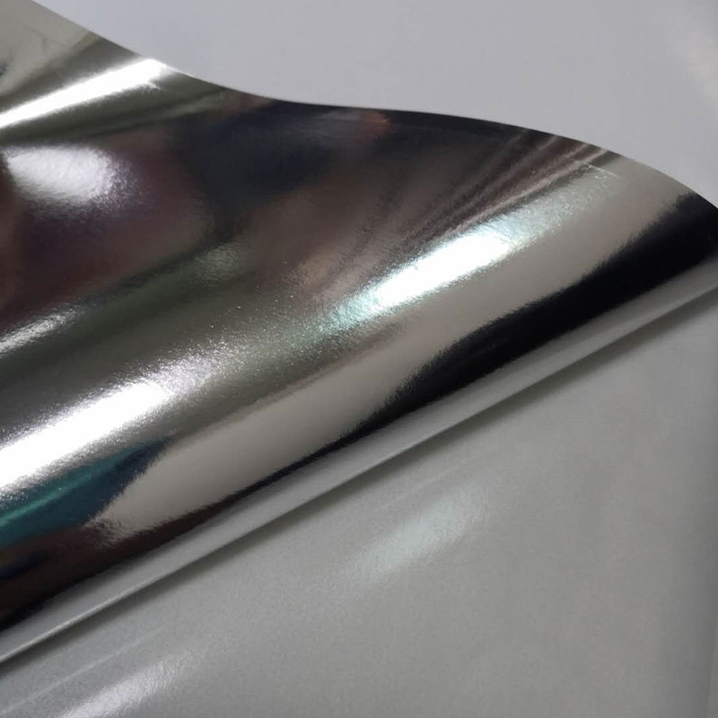 Self-Adhesive Metallized Paper Label JS023H1 – 80gsm Bright Silver Paper / Hot Melt / 60gsm White Glassine