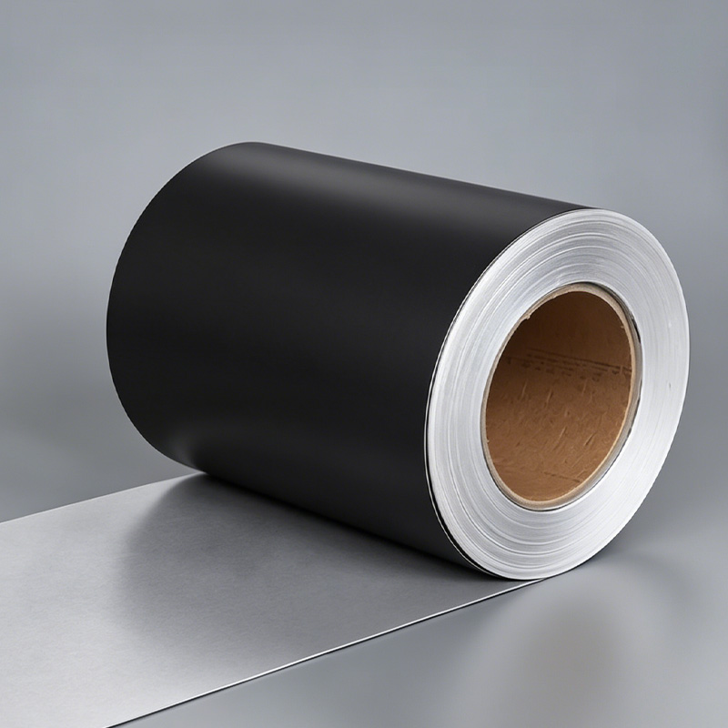 Self-Adhesive Wine Bottle Label JS051H1 – 120gsm Matte Black Paper / Hot Melt / 60gsm White Glassine